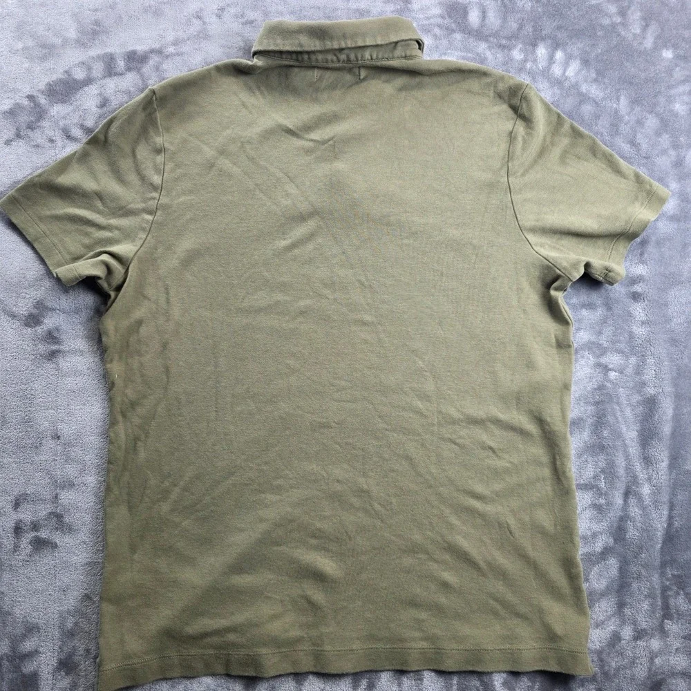 Banana Republic Polo Shirt Lot Mens L Green‎ Short Sleeve 100% Cotton 2 Pack